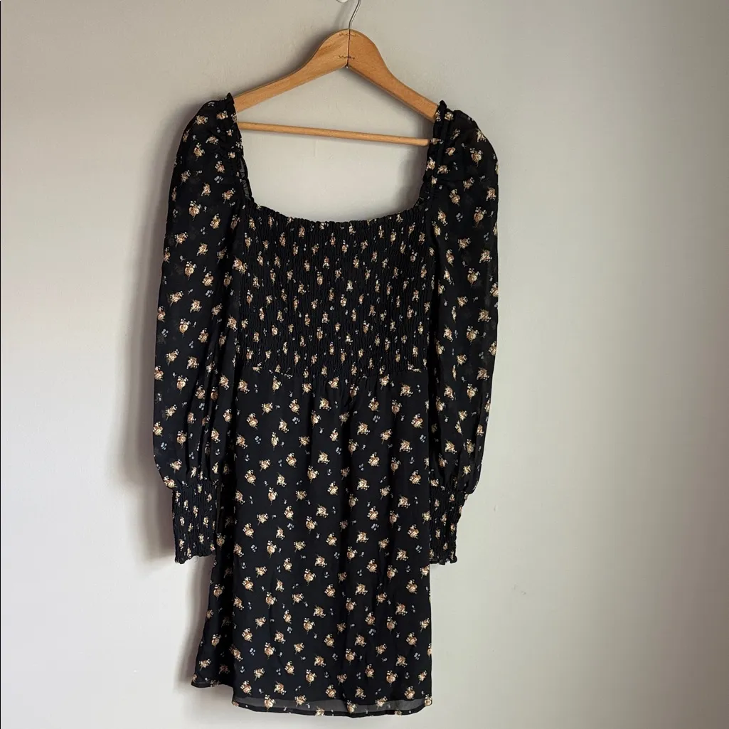 MAJE Rithik Smocked Floral Print Dress - Image 2