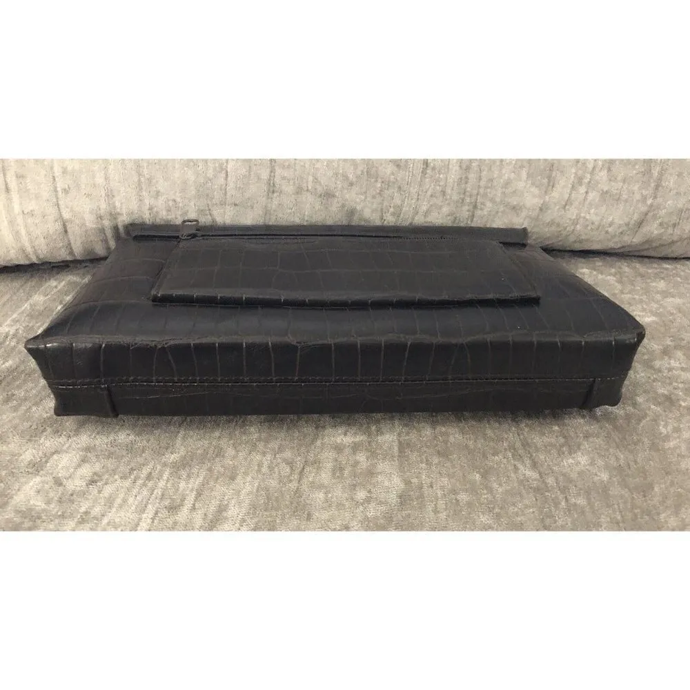 Black vinyl embossed handbag satchel Y2k 90’s - Image 6