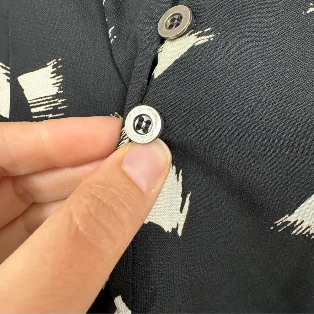 Skies Are Blue Black Spotted Tie Short Sleeve Mini Dress Womens S Casual - Image 7