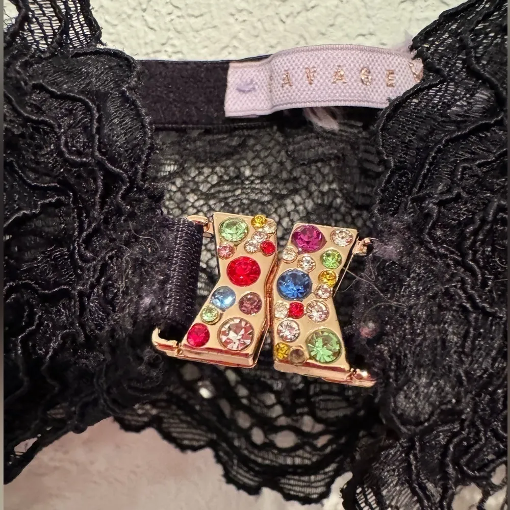 Savage X Fenty Romantic Corded Lace Front-Closure Bralette size S - Image 6