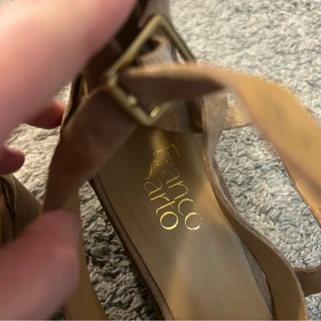 Franco Sarto Hachi Sandal Tan Suede SIZE 8.5 - Image 5