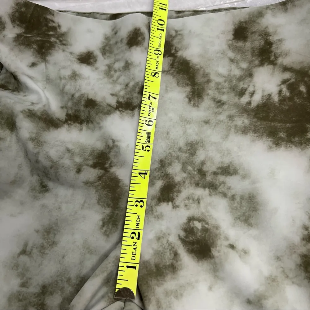 Zara Tie Dye High Waisted Kick Flare Split Leggings Green Size m - Image 6