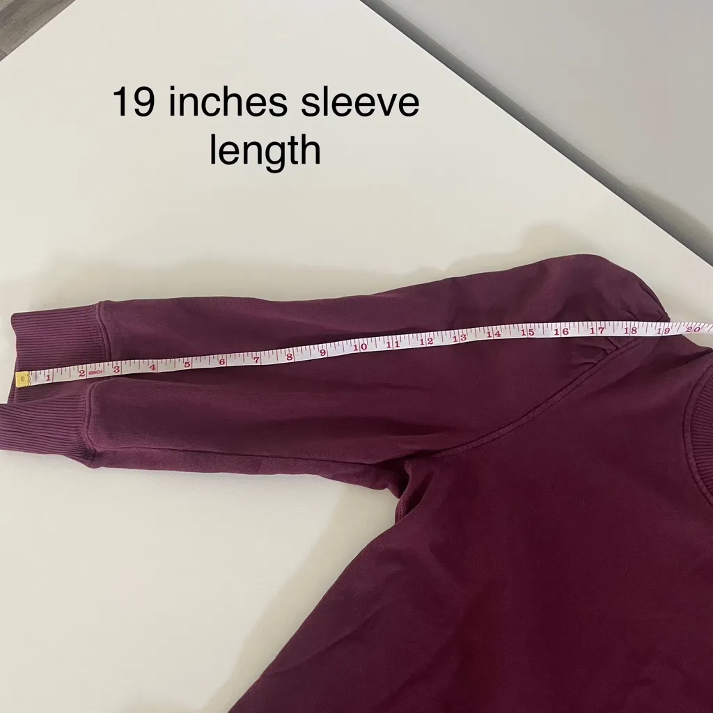 Studio Collection by David Lerner Puffy Sleeve Sweatshirt Red - Image 8