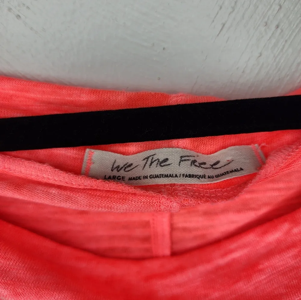 We The Free Womens Astrid Convertible Neck Oversized T-Shirt Orange - Image 3