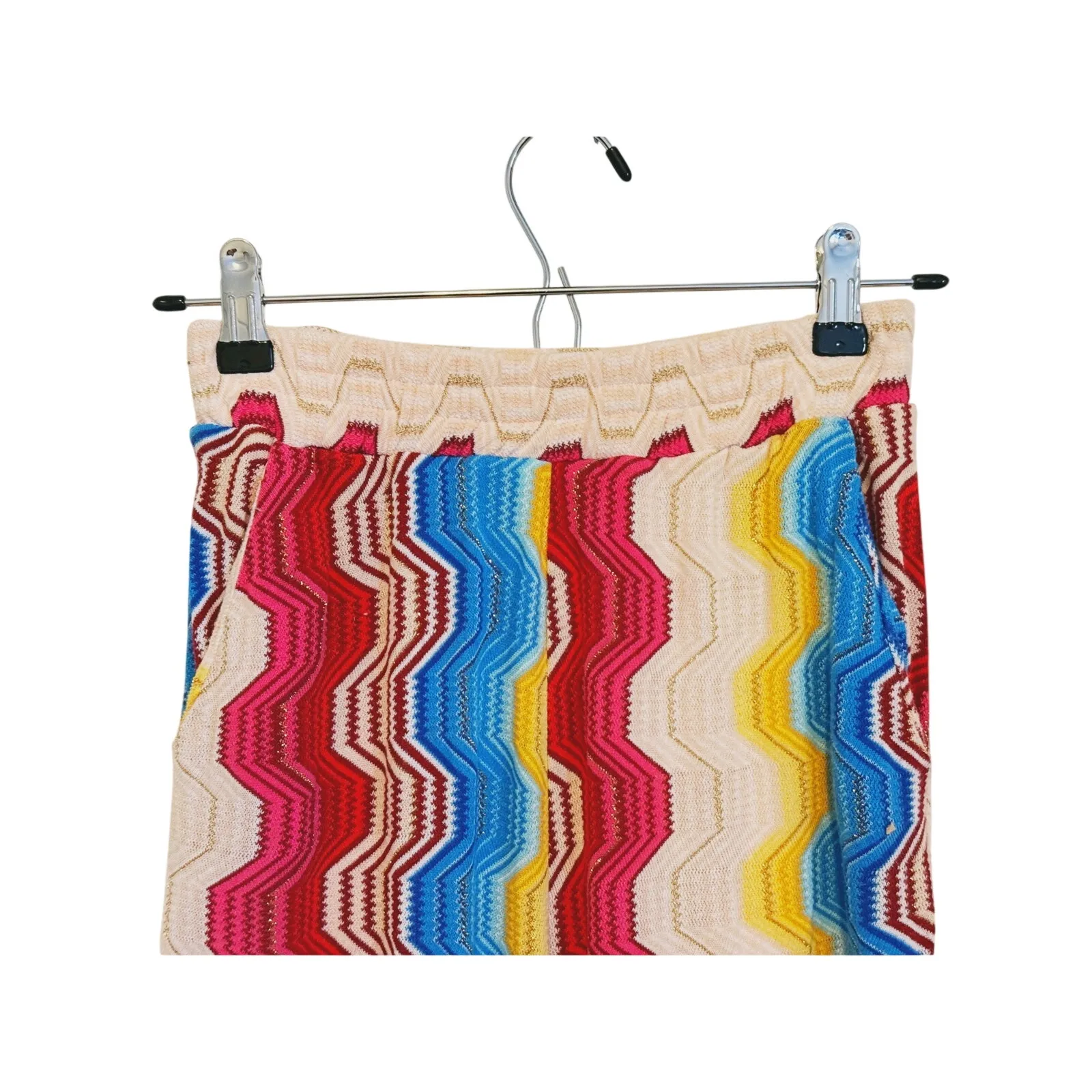 PHO Firenze Festival Wave Knit Trouser Pants M Rainbow Retro Boho Dopamine Indie Size M - Image 5