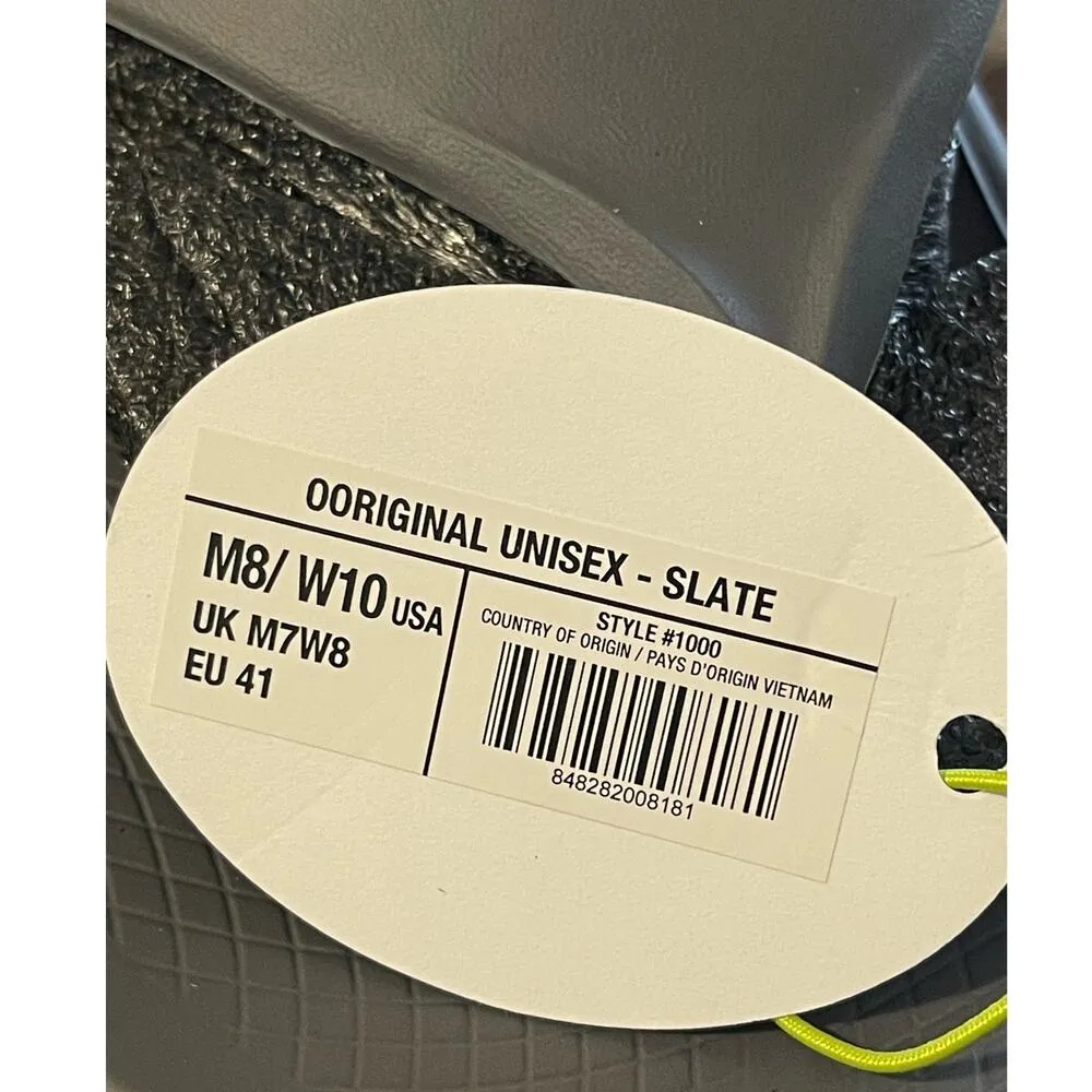 OOFOS Ooriginal Unisex Sandal Slate Men's 8 Women's 10 Lightweight Recovery NEW Gray Size undefined - Image 5