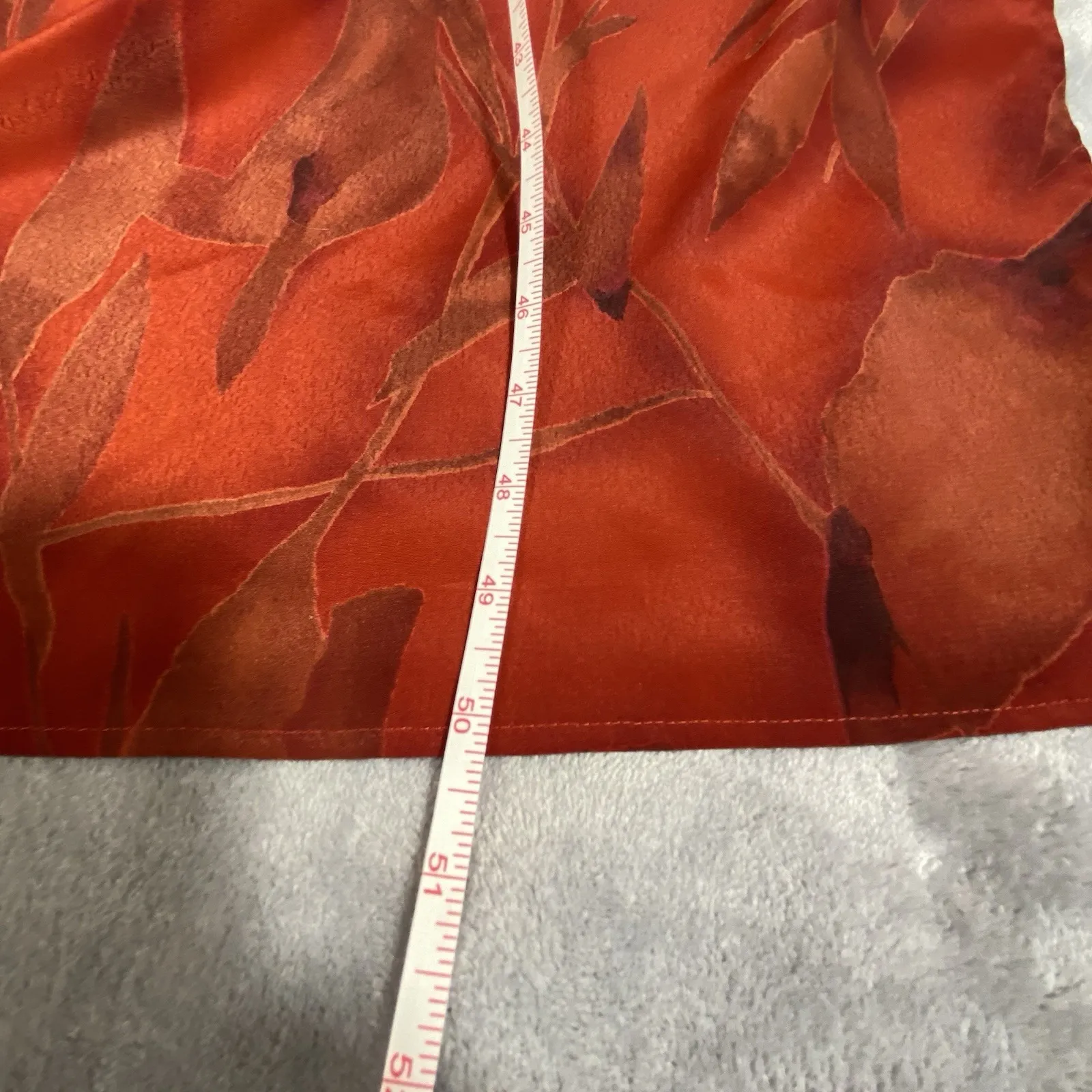 VTG Norton McNaughton Large Maxi Dress  90s Y2K Floral V-Neck Red Tropical Flowy - Image 10