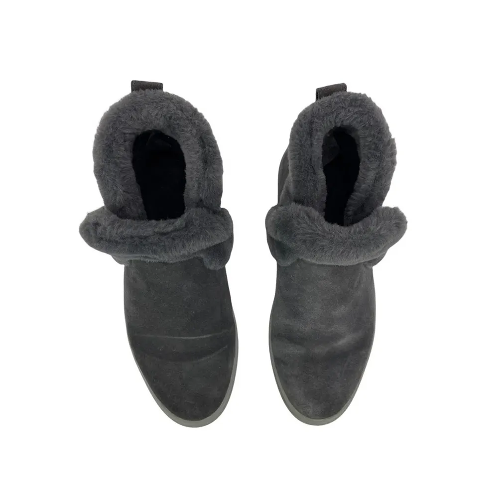 COUGAR Womens Duffy Faux Fur Trim Waterproof Gray Suede Ankle Sneakers Bootie 7 - Image 2