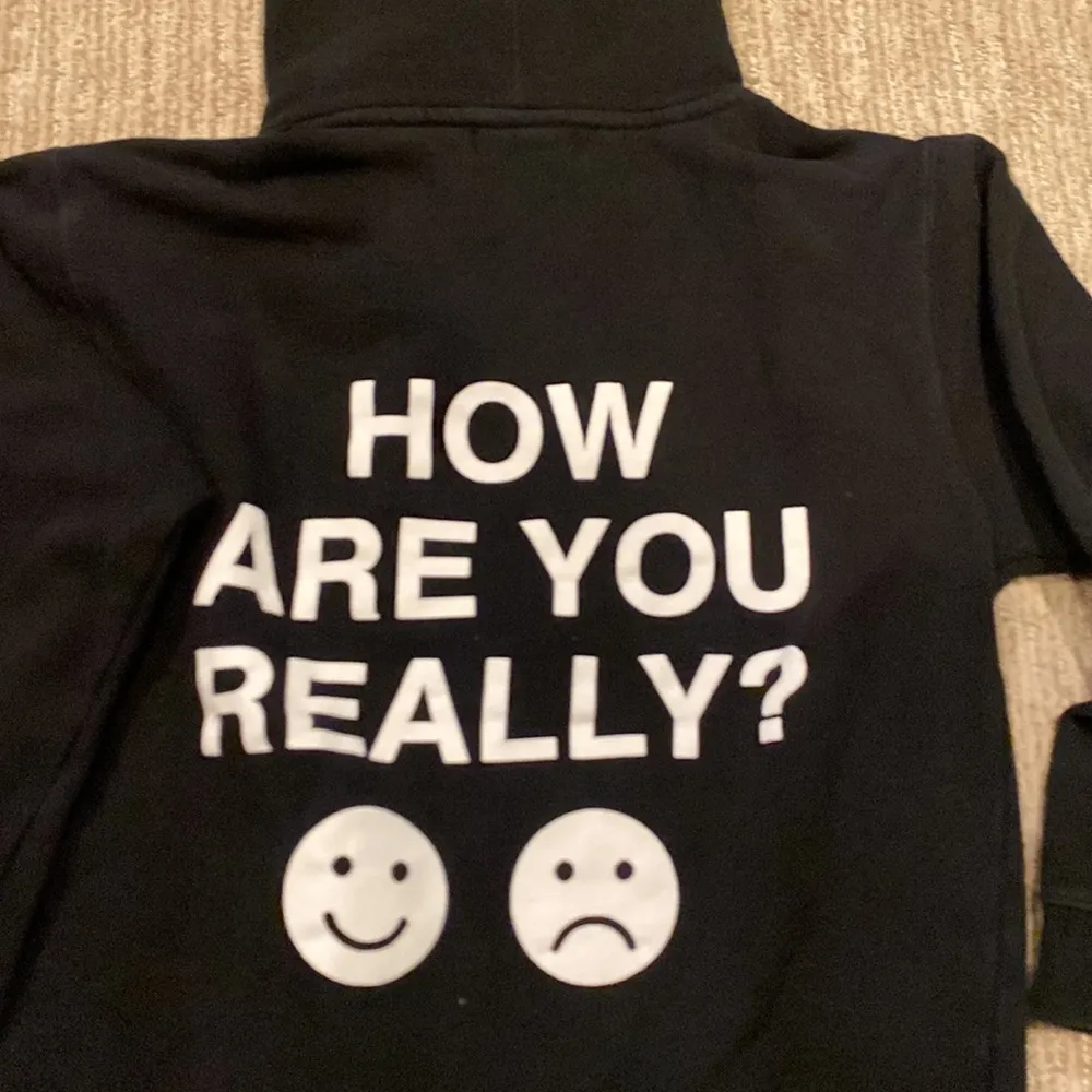 Inside we are all the same how are you really? Hoodie Black - Image 3