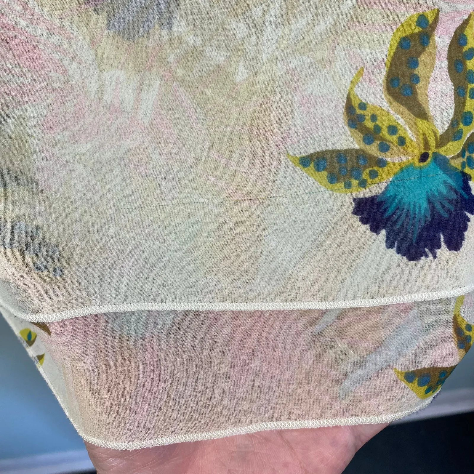 Cabi Women Tropical Orchid Sleeveless Chiffon Parlor Blouse Size S - Image 5