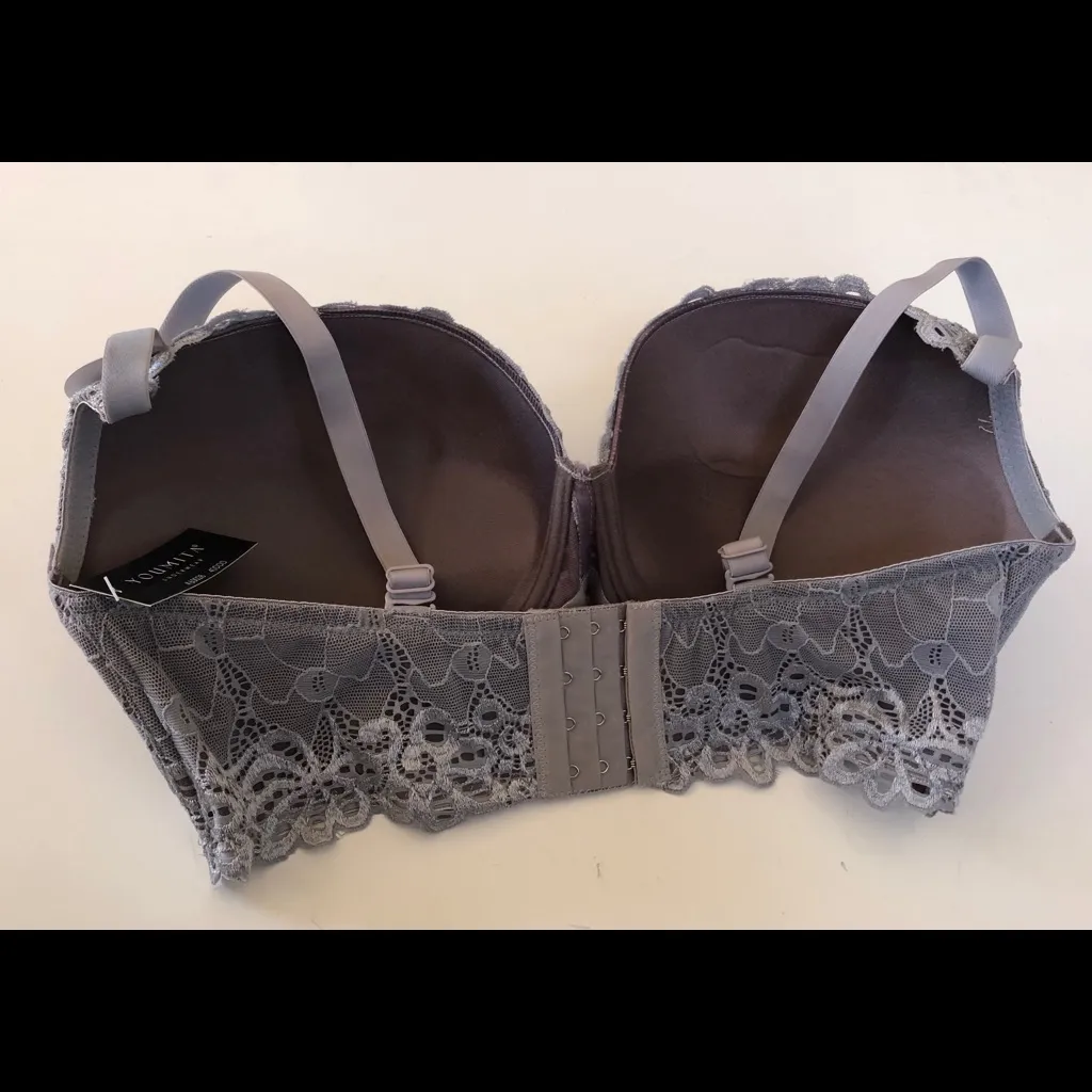 💥HP💥 MAKE AN OFFER Lace push up bra 40DDD Gray Size undefined - Image 4