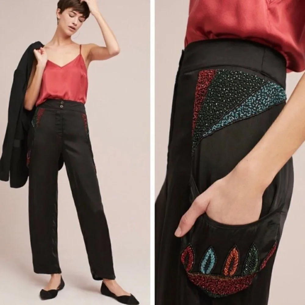 NWT Anthro Raga HTF RARE Beaded Pants - Image 2