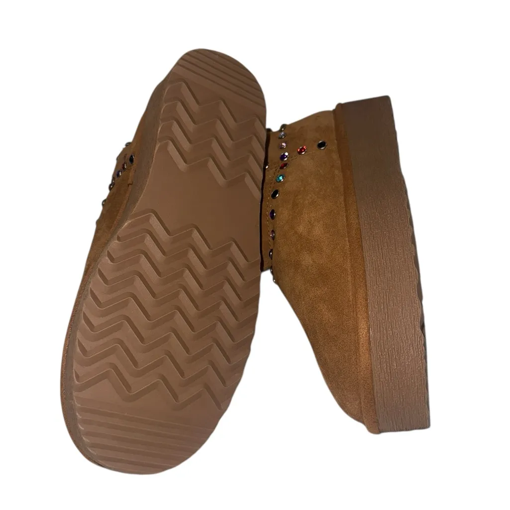 NEW Steve Madden Comfy Chestnut Suede Rhinestones - Image 12