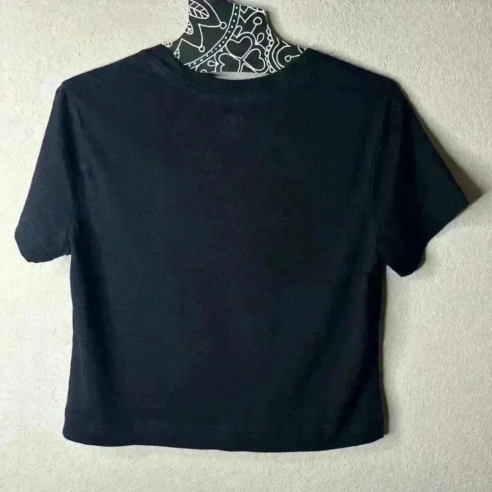 PINK short sleeve black tee shirt cotton size small NWT - Image 2