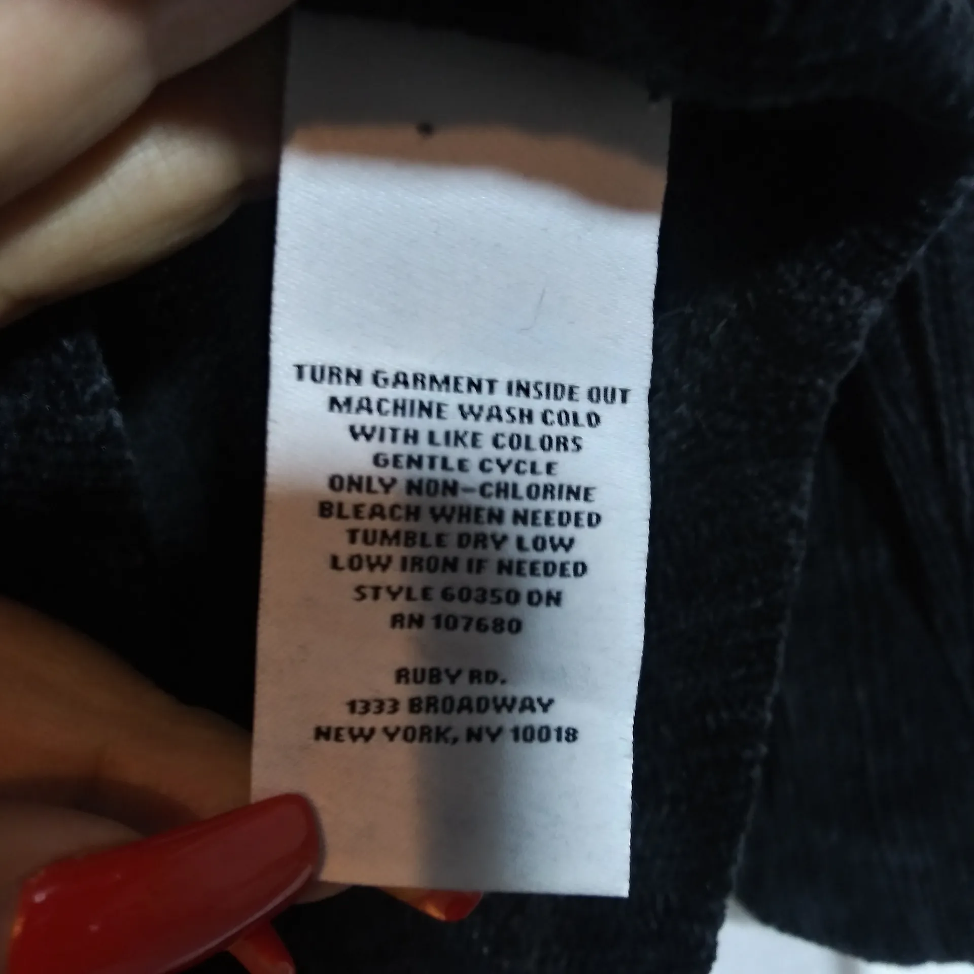 Ruby Rd. Women's Petite Black Ribbed Chenille Cowl Neck Pullover Sweater Size SP - Image 6