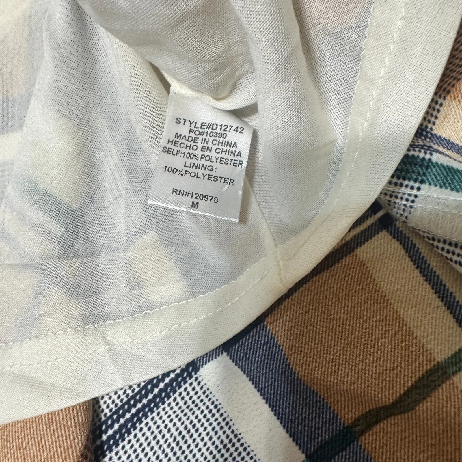 Entro Fall Plaid Button Flare Dress Size M academia school Country cottage - Image 7