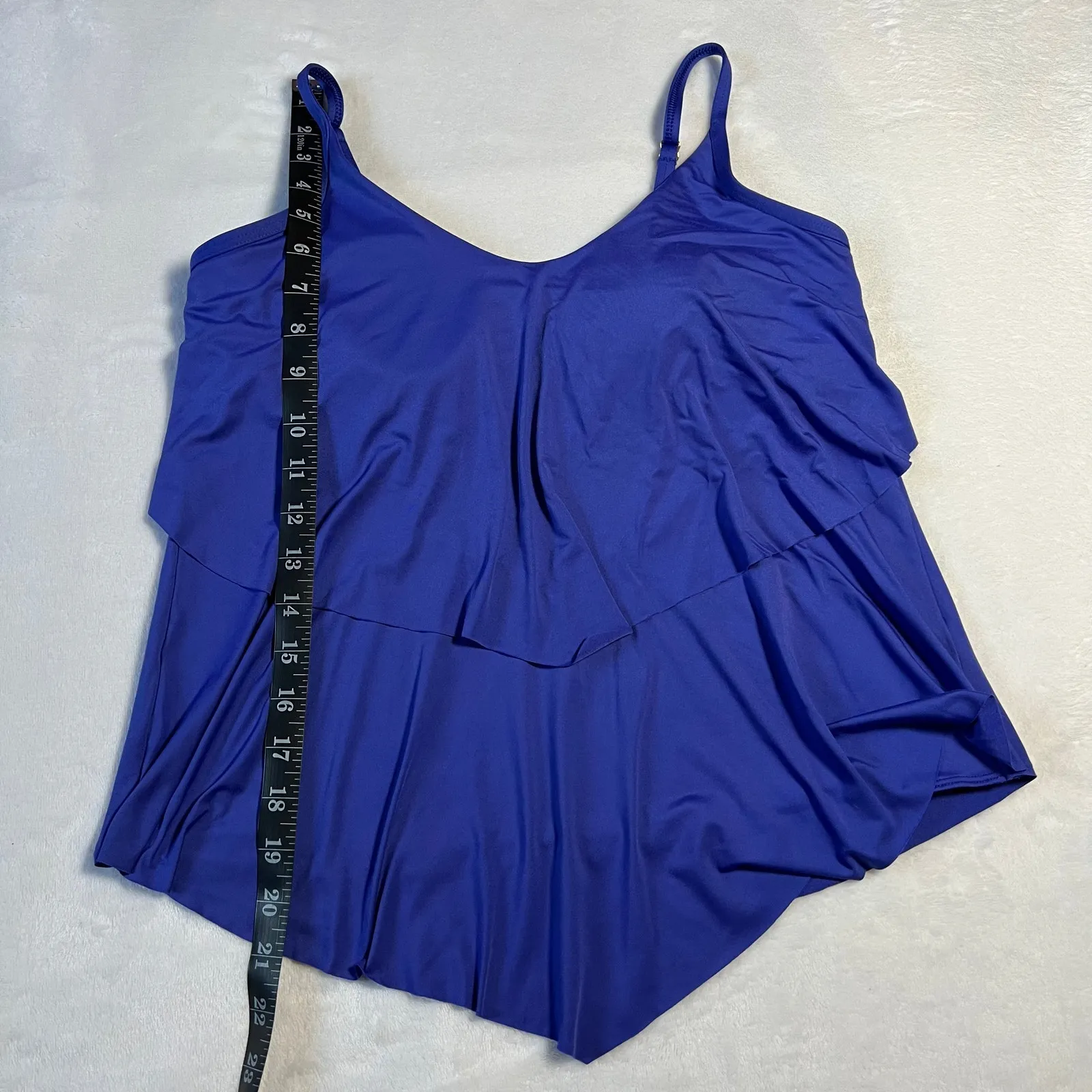 Soma Sleeveless Tiered Layered Handkerchief Hem Tankini Size 10 Vacation Resort - Image 8