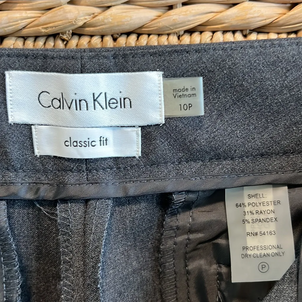 Calvin Klein Classic Fit Mid-Rise Dress Pant Trouser, 10P - Image 8