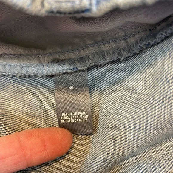 Aerie Denim Shorts S Blue Jean Belted Cut Off Fray Hem Distressed New‎ - Image 9