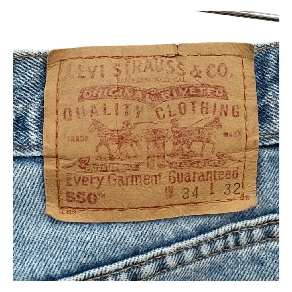 Vintage Levi's 550 Made in USA 2000 Relaxed Fit Jeans Size 34 - Image 7