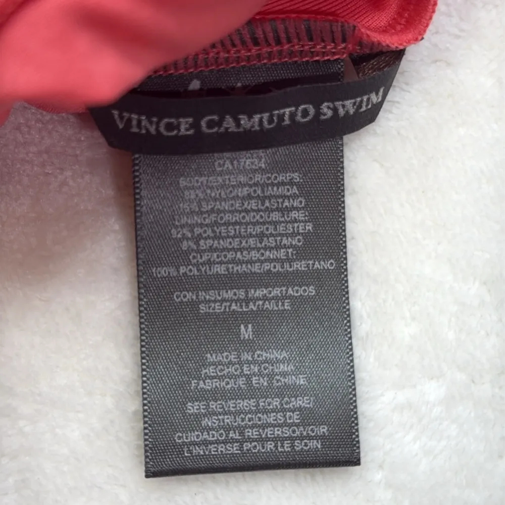 Vince Camuto Women’s Carmen Marc Valvo Swim Top- Coral Pink- Size Medium - Image 6