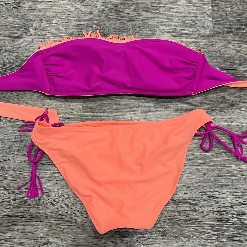 Hula Honey NWOT fringe bikini set - M - Image 4