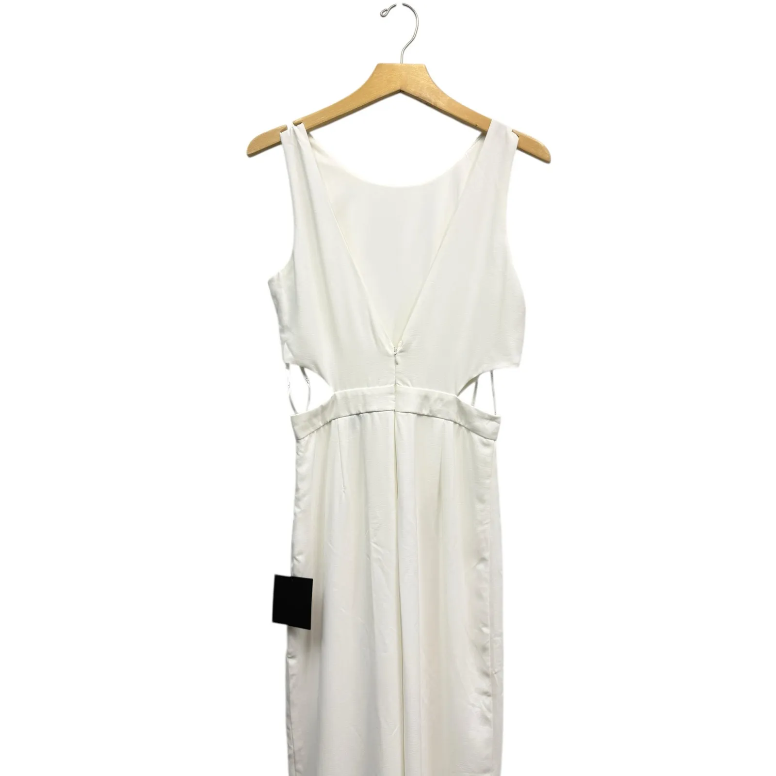 Lulus Moments to Remember White Sleeveless Wide-Leg Cutout Jumpsuit size L NWT - Image 3