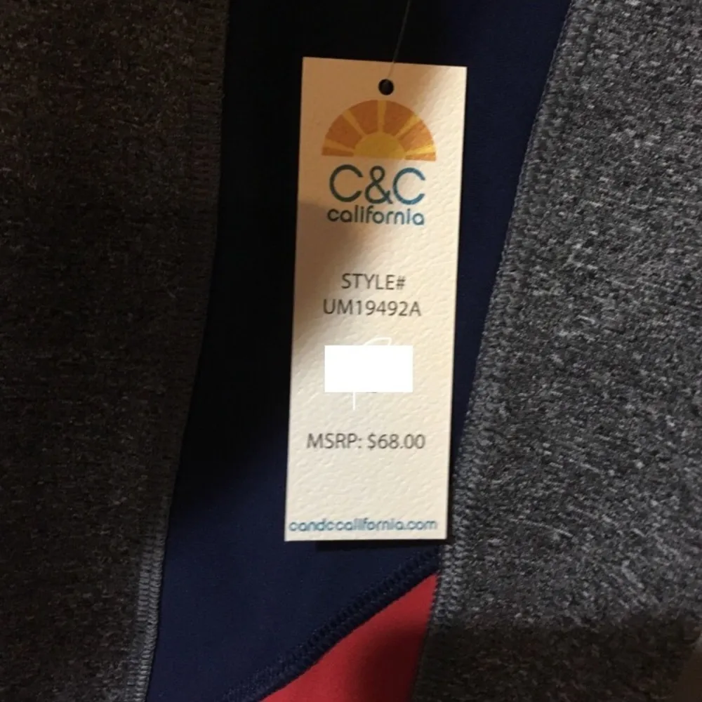 C&C California Yoga Capris Gray, Blue, Red, White - Image 6