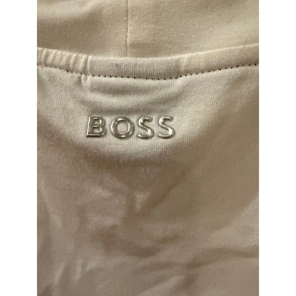 Hugo Boss Women's Ivory Emise Twist Neck Sleeveless Top XL - Image 6