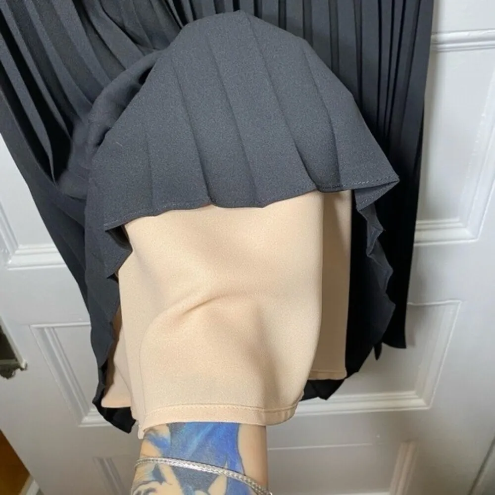 SHOSHANNA Lace Detail Knee Length Dress with Pleated Skirt Sz 4 - Image 8