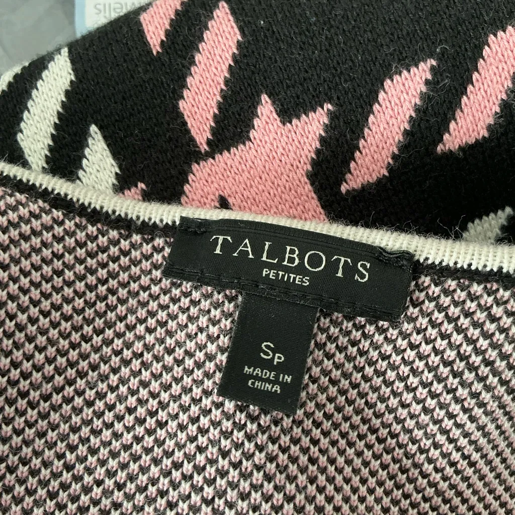 TALBOTS sweater jacket/ cardigan 🖤🤍💗 - Image 12