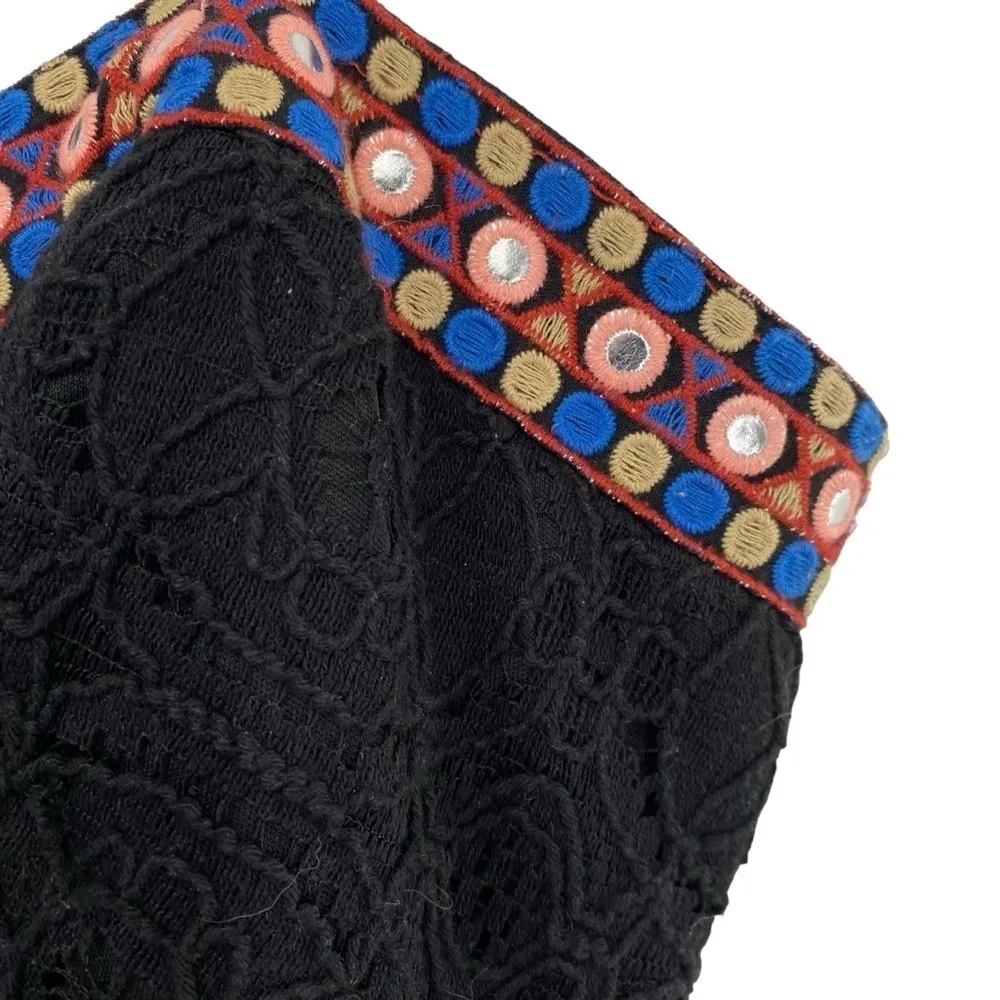 Xhilaration Black Lace Embroidered Babydoll Dress - Image 6