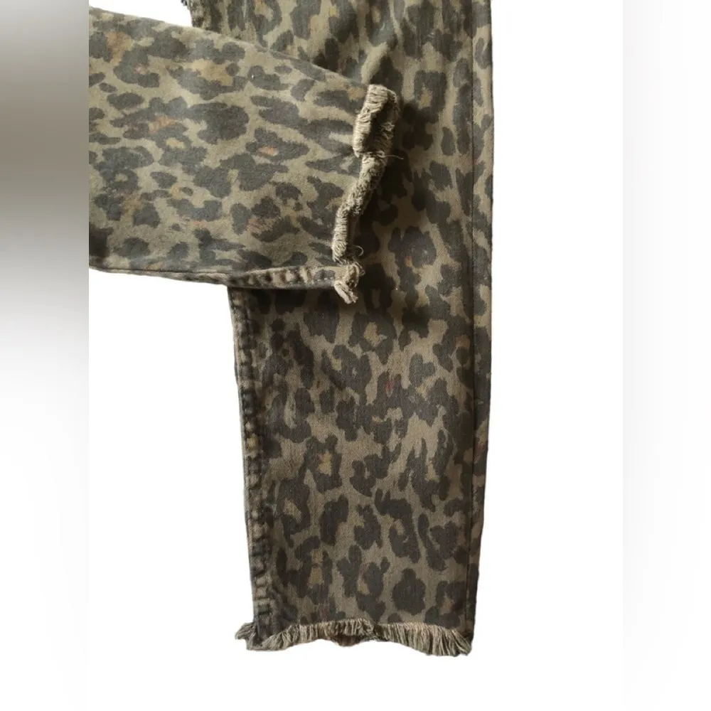 Zara High Waisted Leopard Print Slim Fit Fit Skinny Leg Ankle Jean 10X27 NWT - Image 4