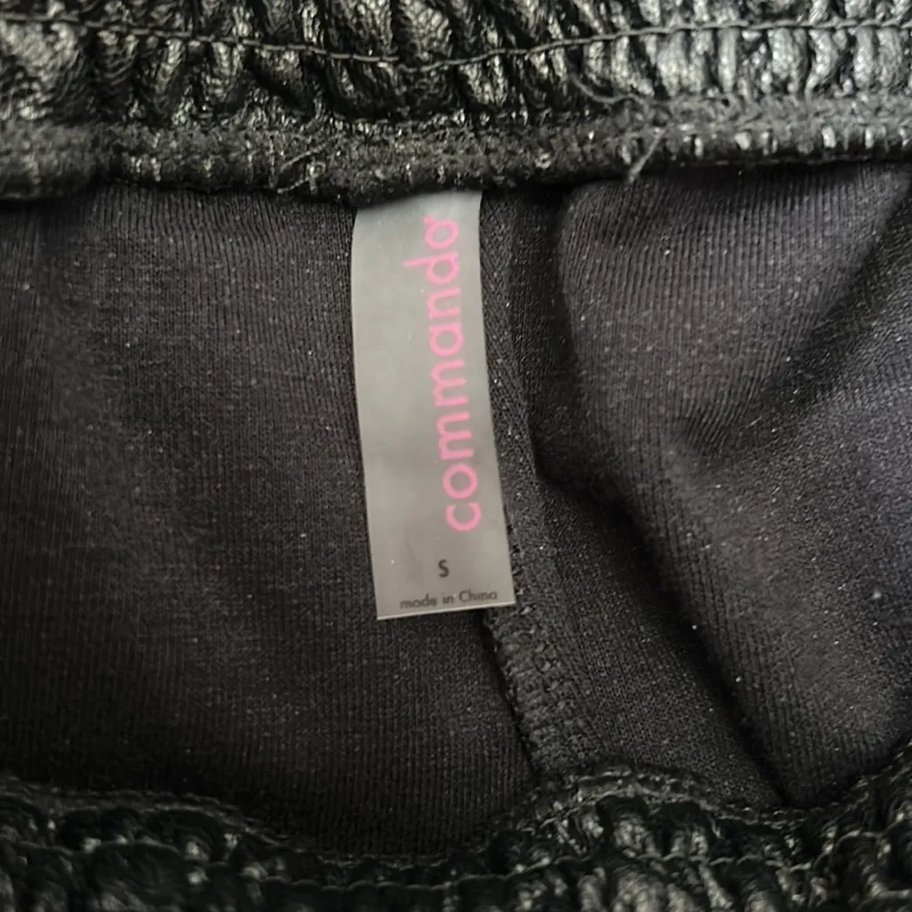 Commando Faux Leather Smocked Waist Joggers - Image 10