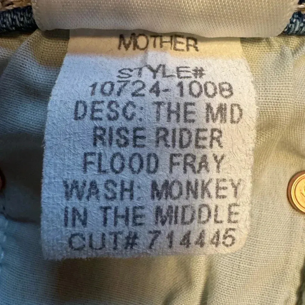 MOTHER JEANS THE MID RISE RIDER FLOOD FRAY - Image 8
