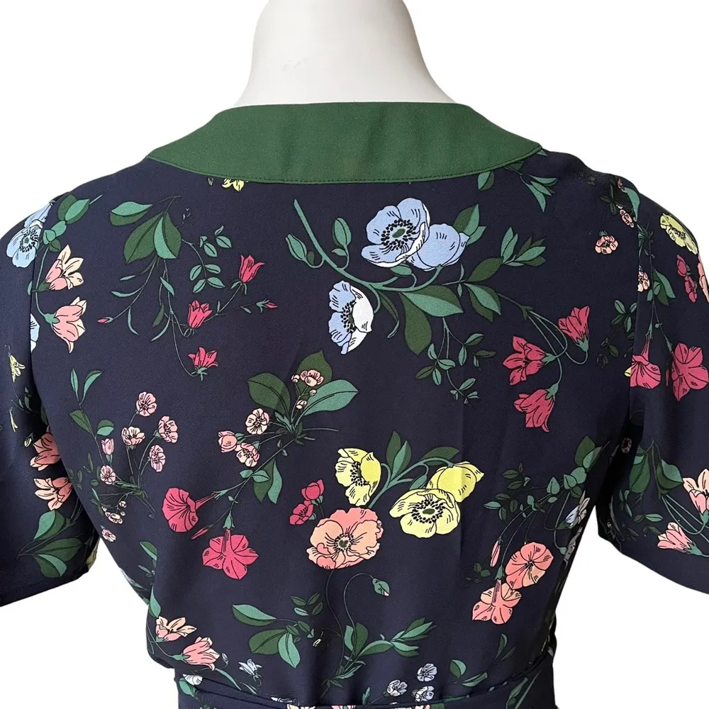 Ann Taylor Floral Flutter Sleeve Kimono Wrap Top - Image 9