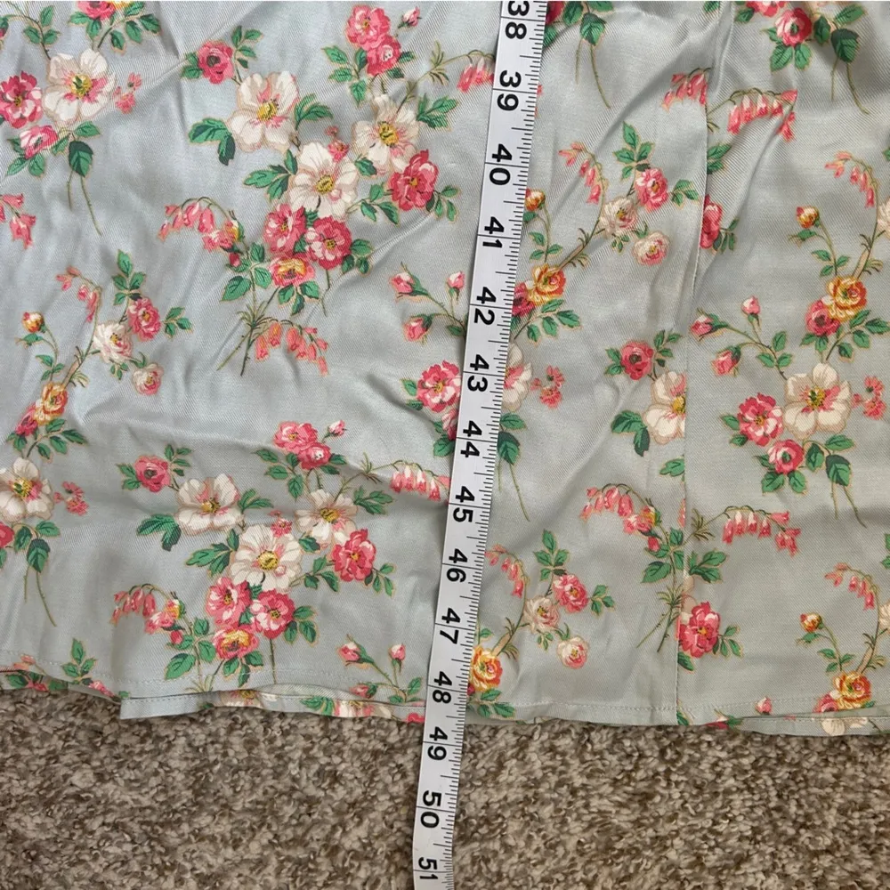 NWT Boden Floral Sleeveless Midi Dress Fit N Flare Pastel Spring Casual Formal Blue Size 16 - Image 10