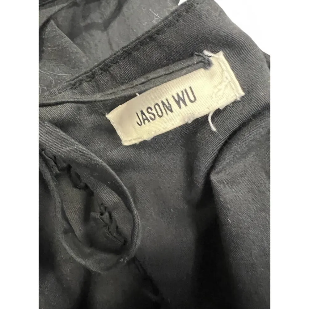 Jason Wu | S | Midi Dress Ruffle Tiered Eyelet Flutter Sleeve Sundress Smocked - Image 6