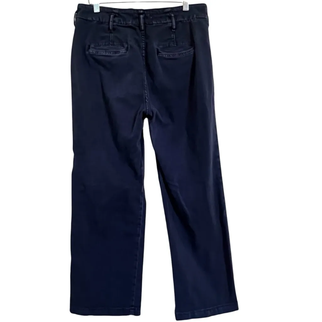 PILCRO THE LETTERPRESS  Wide Leg Blue Pants  Exposed Buttons Women’s Size 28 - Image 3