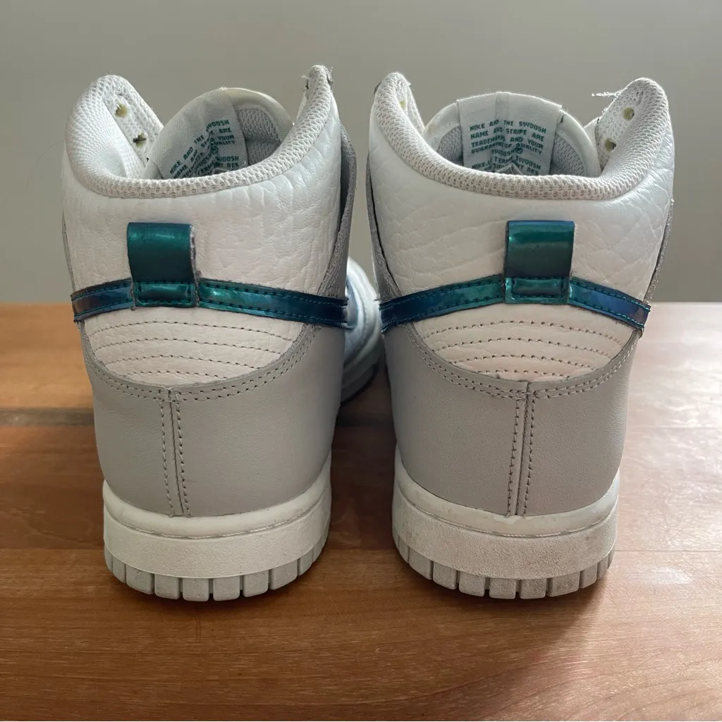 Women’s Nike Dunk High Sneakers FLS RING BLING DR7855-100 Blue Grey White Size 7 - Image 3