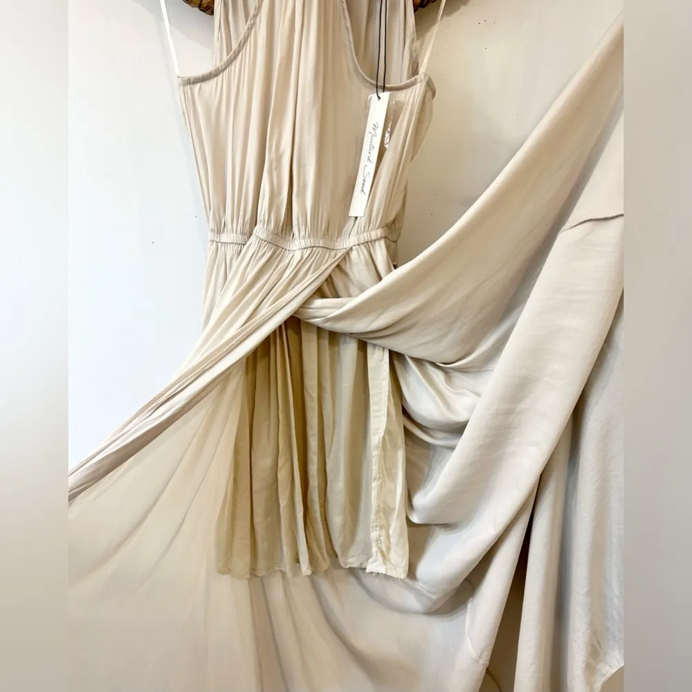 Mustard Seed Tie-Waist Halterneck Dress in Ecru Size Medium - Image 14