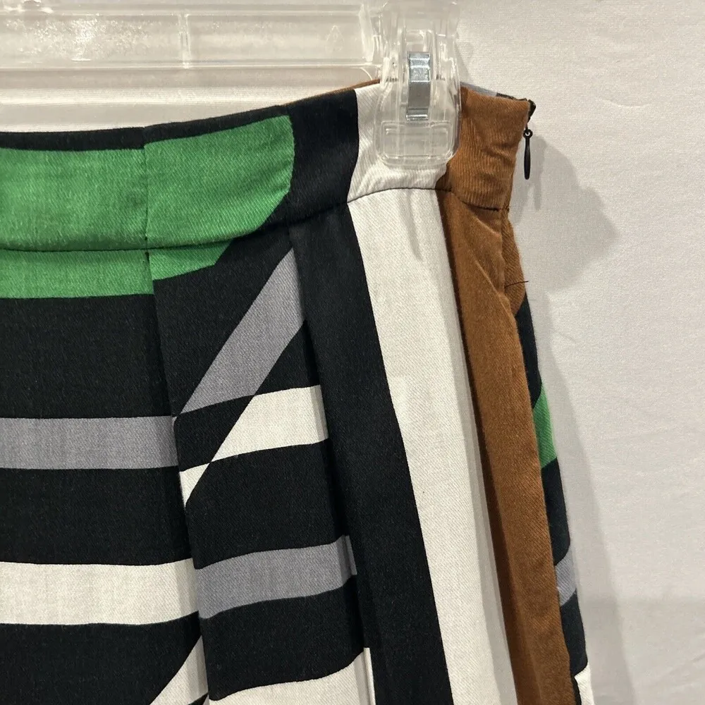 Derek Lam Skirt Womens XS Stripe Design Nation Mini Pockets Grap Surf Parrot - Image 2