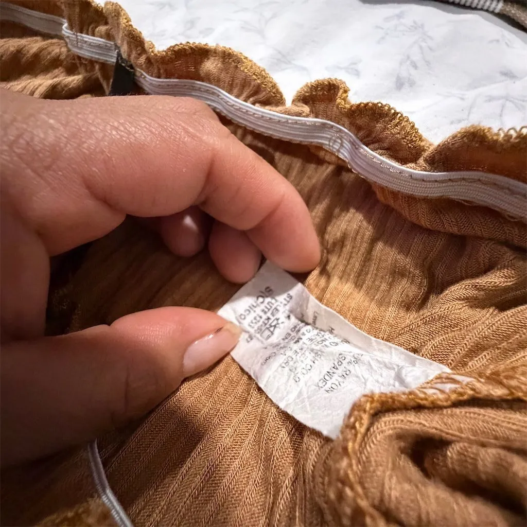 Wild Fable Women's S 2-Piece Checkerboard Tank & Brown Long Sleeve Set - Image 3