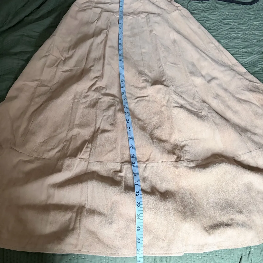Vintage Char & Sher Suede Skirt Tan - Image 6