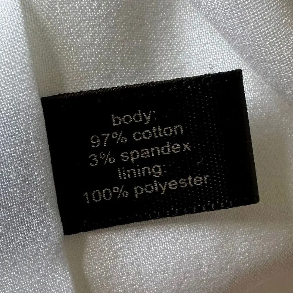 The Limited White Lined Mid Rise Pencil Skirt Women Size 6 | 71-6 - Image 3