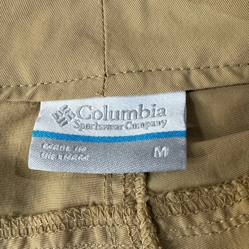 Columbia Medium PFG Shorts Zip-Fly Pockets Elastic Waist Quick Dry Tan Womens - Image 6