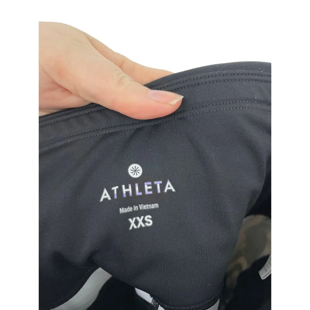 Athleta Leggings Womens Size XXS Marble Precision 7/8 Tight Abbys Black Athletic - Image 5