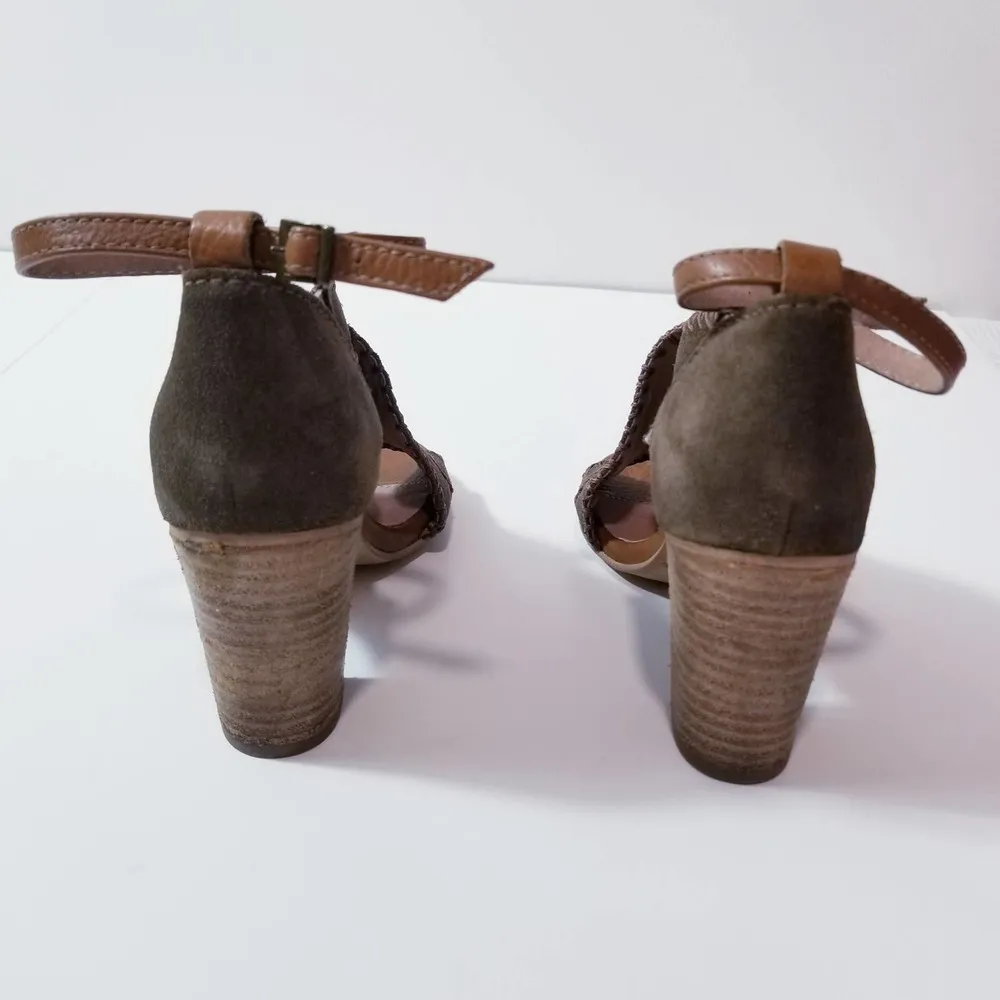 Seychelles Criss Cross Suede Ankle Straps Block Heels - Image 4