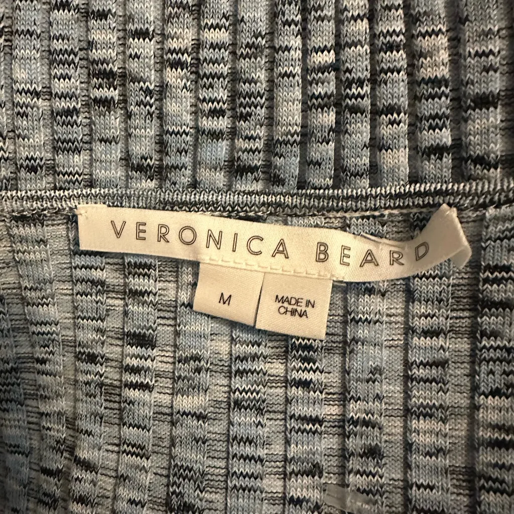 VERONICA BEARD Lipa Rib Knit Pullover Sweetheart Top M - Image 4