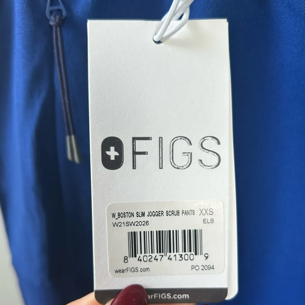 Figs Figs Boston Slim Jogger Scrub Pants in Electric Blue Size XX-Small NWT - Image 4